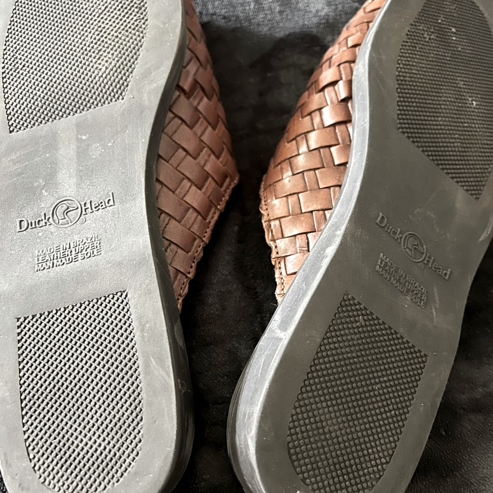Duck head sandals practically brand new